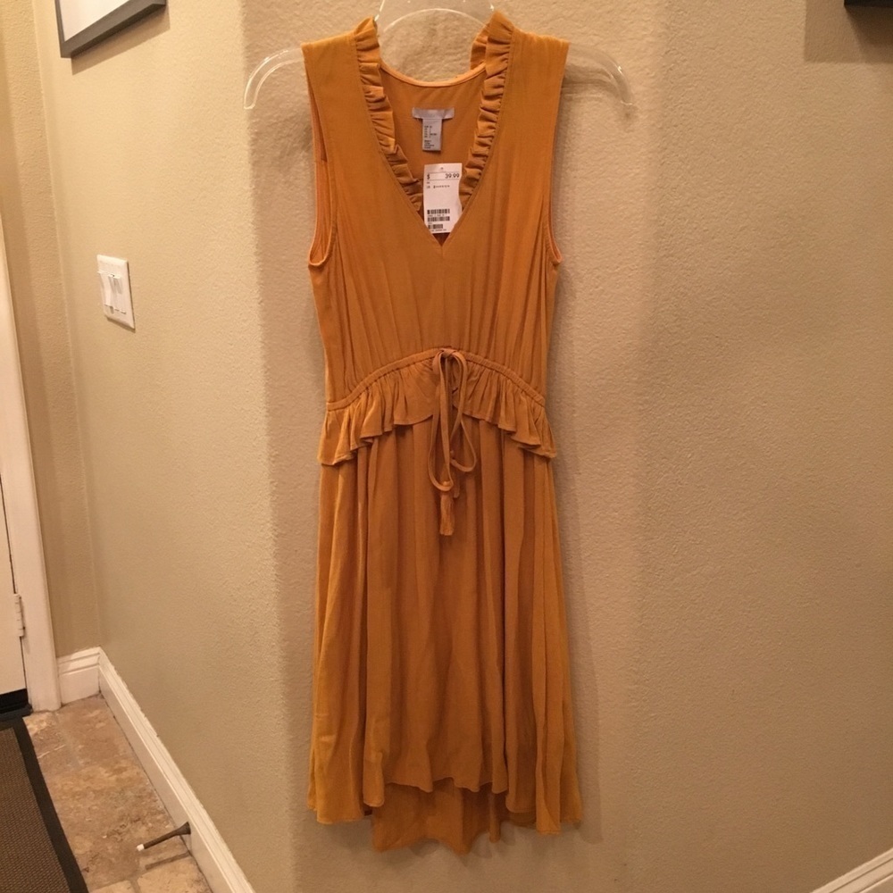 NWT~H&M Yellow Mustard Dress Size 2